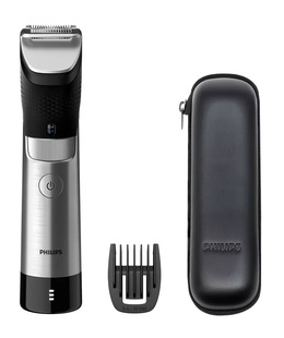  Philips Beard Trimmer BT9810/15 Cordless and corded Step precise 0.4 mm Number of length steps 30 Black/Silver  Hover