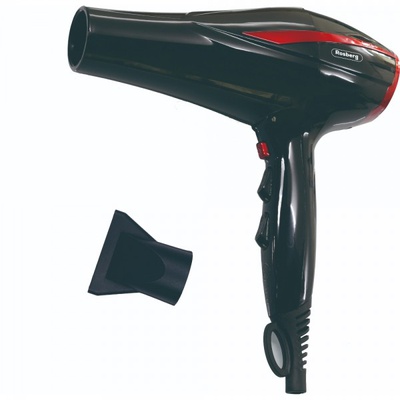 Matu fēns Rosberg 5R51100OBR, 2200W, 2 ātrumi, 3 temperatūras iestatījumi, melns/sarkans