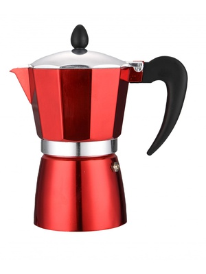 Cuban coffee maker Rosberg R51173BP6, 6 cups, Aluminum, Red 5R51173BP6  Hover