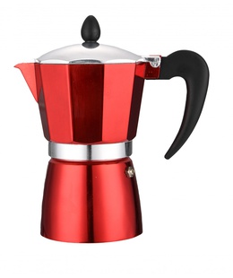 Cuban coffee maker Rosberg R51173BP9, 9 cups, Aluminum, Red 5R51173BP9  Hover