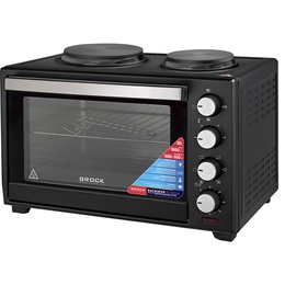BROCK Cepeškrāsns ar sildvirsmām, melna 30L, 1600W TO 3002 B