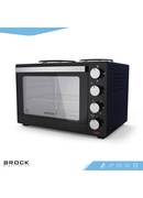 BROCK Cepeškrāsns ar sildvirsmām, melna 30L, 1600W TO 3002 B Hover