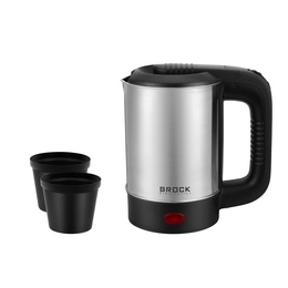 Elektriskā tējkanna, nerūsējošais tērauds BROCK WK 0903 S 0,5L, 500W + 2 krūzītes