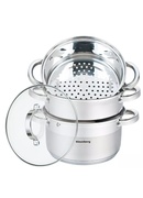 Tvaika katls, tērauds, komplektā 4 gab Ø20cm, 3.1L, Klausberg. KB 7139