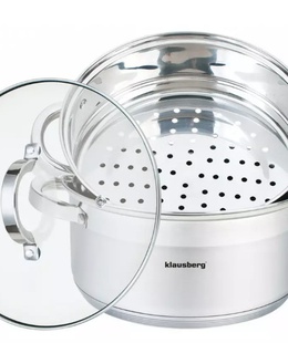 Tvaika katls, tērauds, komplekts 3 gab., Ø22cm, 4L, Klausberg KB 7141  Hover