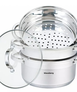 Tvaika katls, tērauds, komplekts 4 gab., Ø22cm, 4L, Klausberg KB 7142  Hover