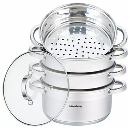 Tvaika katls, tērauds, komplekts 5 gab., Ø22cm, 4L, Klausberg KB 7143