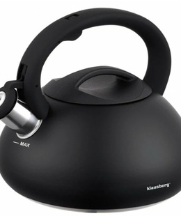 Tējkanna, tradicionālā, tērauda, melna, 2.7l Klausberg. KB 7368  Hover