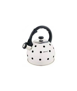 Tējkanna baltā krāsā ar melniem punktiem - 2,0l KH1050 Kinghoff KH 1050  Hover