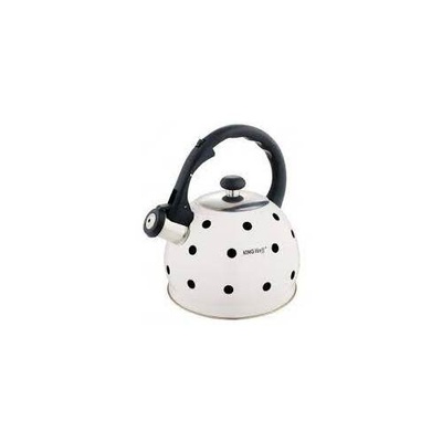 Tējkanna baltā krāsā ar melniem punktiem - 2,0l KH1050 Kinghoff KH 1050