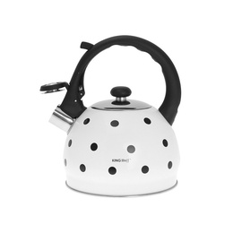 Tradicionāla tējkanna, tērauds, 2.6 l, ar punktiņiem, Kinghoff, KH 1053