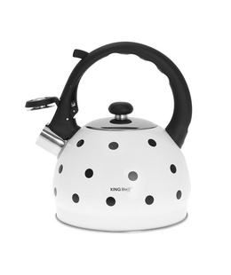 Tradicionāla tējkanna, tērauds, 2.6 l, ar punktiņiem, Kinghoff, KH 1053  Hover