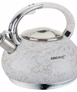 Tradicionālā tējkanna 3L baltzelta krāsā, Kinghoff,KH 1066  Hover