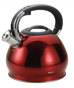 Tējkanna, tradicionālā, tērauda, sarkana, 3,4l Kinghoff KH 1212  Hover