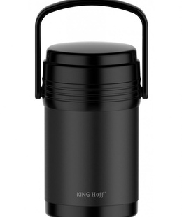 Pārtikas termoss, tērauds, melns 1,5L Kinghoff,  KH 1396  Hover