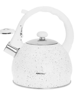 Tējkanna, tradicionālā, tērauda, baltā marmora, 2l Kinghoff. KH 1404  Hover