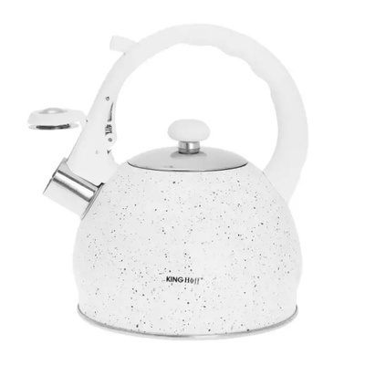 Tējkanna, tradicionālā, tērauda, baltā marmora, 2l Kinghoff KH 1404