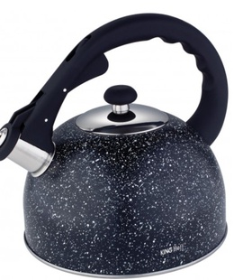 Tējkanna, tradicionālā, tērauda, melnā marmora, 2,6l Kinghoff. KH 1406  Hover