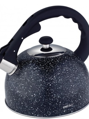 Tējkanna, tradicionālā, tērauda, melnā marmora, 2,6l Kinghoff. KH 1406  Hover