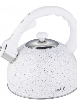 Tējkanna, tradicionālā, tērauda, baltā marmora, 2,6l Kinghoff. KH 1407  Hover