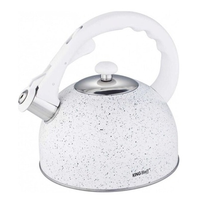 Tējkanna, tradicionālā, tērauda, baltā marmora, 2,6l Kinghoff. KH 1407