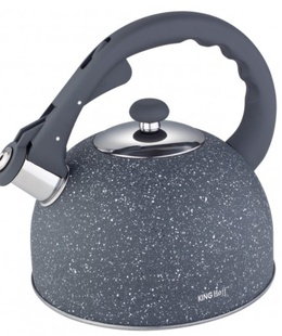 Tējkanna, tradicionālā, tērauda, pelēka-marmora, 2,6l Kinghoff. KH 1408  Hover