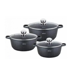 Katli, 6 daļu komplekts, tērauda, ​​Ø20x8cm 2,3l, Ø24x1,5cm 4,5l, Ø2x12,5cm 6,5l, KH 1606, Kinghoff