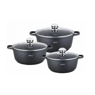 Katli, 6 daļu komplekts, tērauda, ​​Ø20x8cm 2,3l, Ø24x1,5cm 4,5l, Ø2x12,5cm 6,5l, KH 1606, Kinghoff