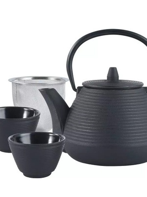Čuguna tējas kanna ar filtru un krūzēm Kinghoff KH 1846  Hover