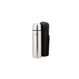 Metāla termoss - 750ML - 0,75 l, izmēri 25x8cm, iekļauts materiāla vāciņš, automātiskais korķis ar p KH 4053