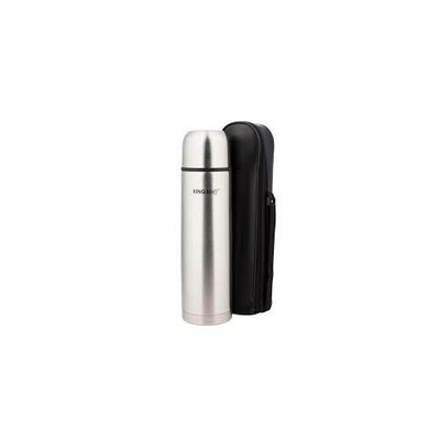 Metāla termoss - 750ML - 0,75 l, izmēri 25x8cm, iekļauts materiāla vāciņš, automātiskais korķis ar p KH 4053