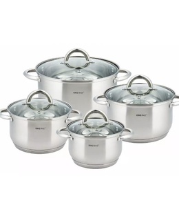 Katlu komplekts 8 gab., tērauds, Ø16,18,20,24cm Kinghoff. KH 4448  Hover