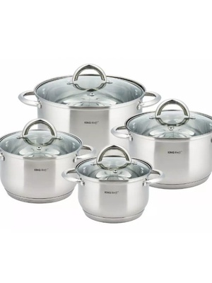 Katlu komplekts 8 gab., tērauds, Ø16,18,20,24cm Kinghoff. KH 4448  Hover