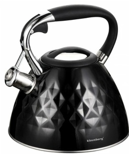 Tējkanna, tradicionālā, tērauda, 3l, melna Klausberg. KB 7455  Hover