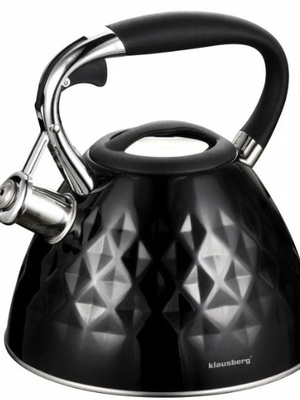 Tējkanna, tradicionālā, tērauda, 3l, melna Klausberg. KB 7455  Hover