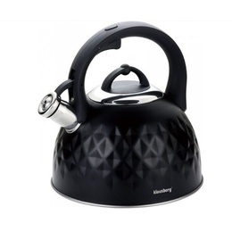 Tējkanna, tradicionālā, tērauda, 3l, melna Klausberg KB 7550