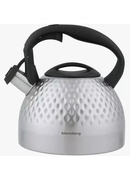 Tējkanna ar svilpi, 3l, tērauda krāsa. KB 7642