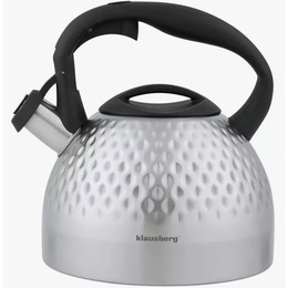 Tējkanna ar svilpi, 3l, tērauda krāsa. KB 7642