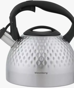 Tējkanna ar svilpi, 3l, tērauda krāsa. KB 7642  Hover