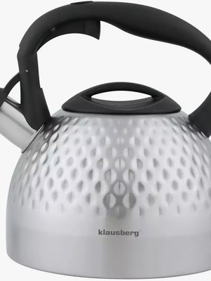 Tējkanna ar svilpi, 3l, tērauda krāsa. KB 7642  Hover