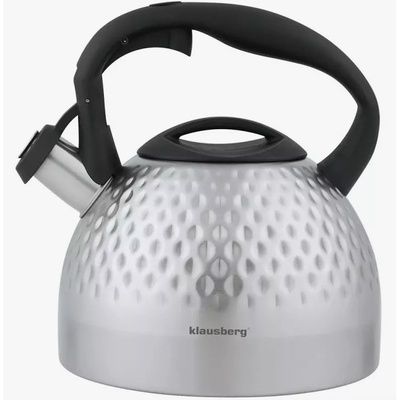 Tējkanna ar svilpi, 3l, tērauda krāsa. KB 7642