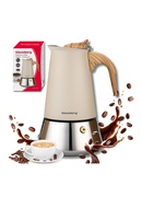 Espresso kafijas kanna, nerūsējošais tērauds, 6 tasēm, melna/sudraba, Klausberg, KB 7995 Hover