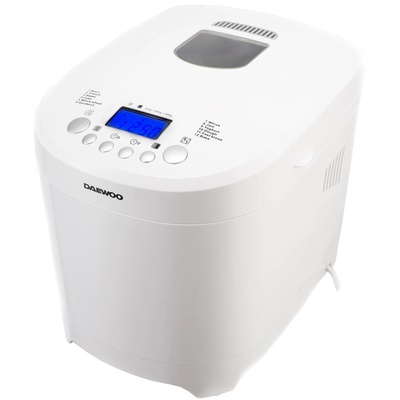 Maizes krāsns Daewoo DBM 600W, 600W, 900 g, 2 apbrūnināšanas līmeņi, 12 programmas, taimeris, balta