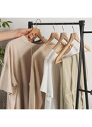  Beldray LA034276FEU7 Wooden Clothes Hangers 5pack Hover