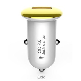  Devia Mushroom series car charger (QC3.0-18W) gold
