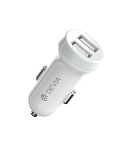  Devia Smart series car charger suit for Lightning (5V3.1A,2USB) white  Hover
