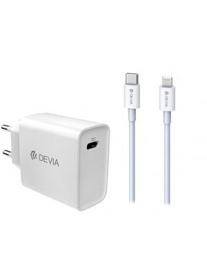  Devia Smart series PD quick charger suit (EU,18W) white  Hover