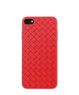  Devia Woven Pattern Design Soft Case iPhone SE2 red  Hover