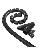  Hama 00020603 Cable Bundle Tube Easy Cover 1.5m, 30mm Black