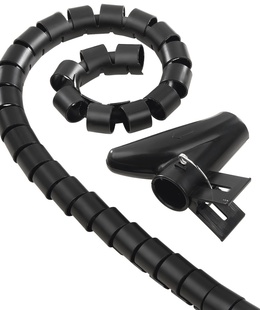  Hama 00020603 Cable Bundle Tube Easy Cover 1.5m, 30mm Black  Hover